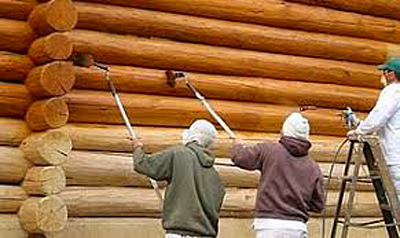 Log Home Exterior Cleaning & Staining