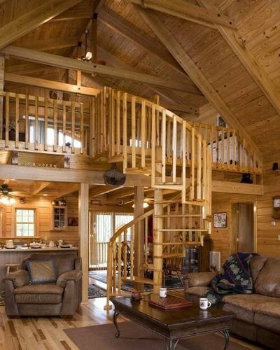 Great Room Florida Log Home Staining
